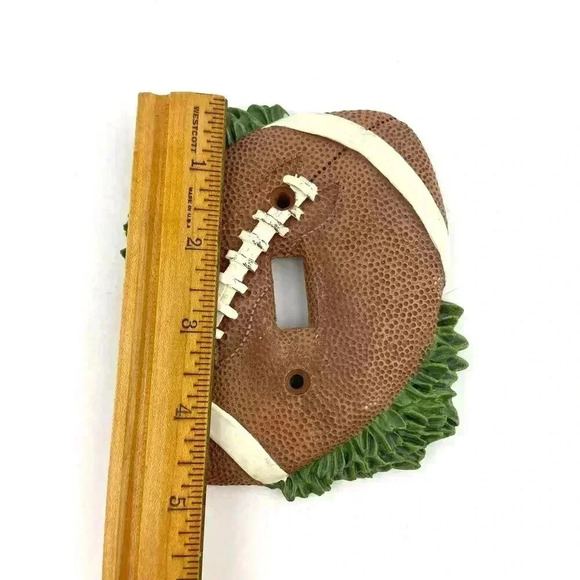 Football Light Switch Plate Cover Outlet Textured Single Switch Sports Boys Room - Picture 3 of 5